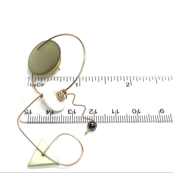 Vintage Mobile Style Modernist Geometric Earrings - Picture 14 of 14